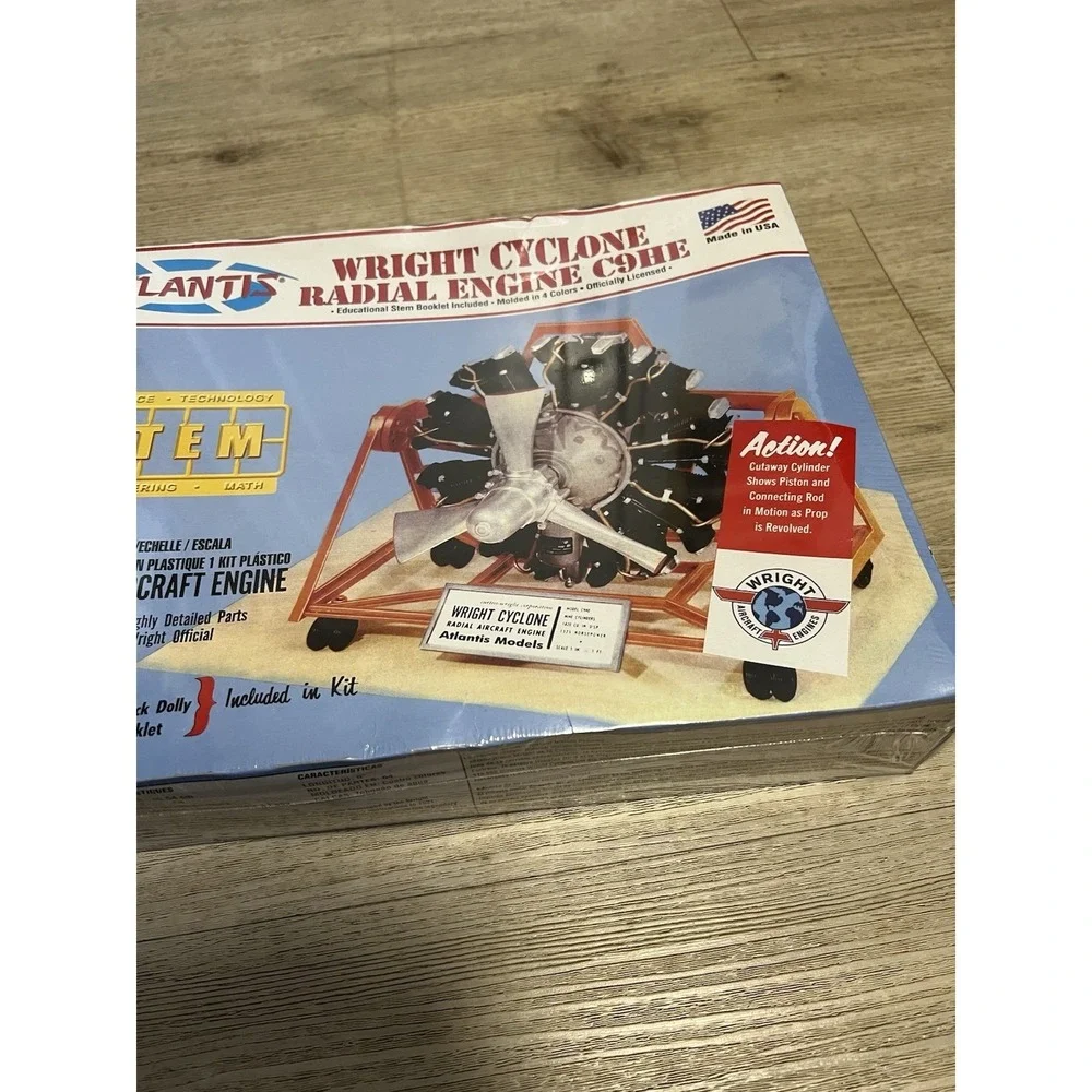 Atlantis Models‎ M6052 Wright Cyclone 9 Radial Engine Stem 1:12 Sealed NWT
